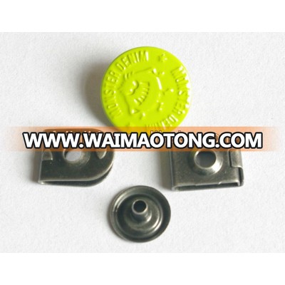 hot sale 17mm painting denim metal garment hook and eye for trousers