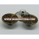 17mm fashional brass button with black painted color for jeans