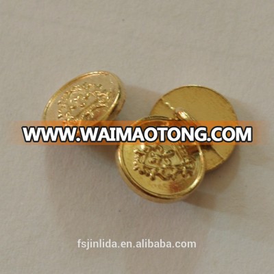 10mm 2 holes zinc alloy gold color sew button for shirt