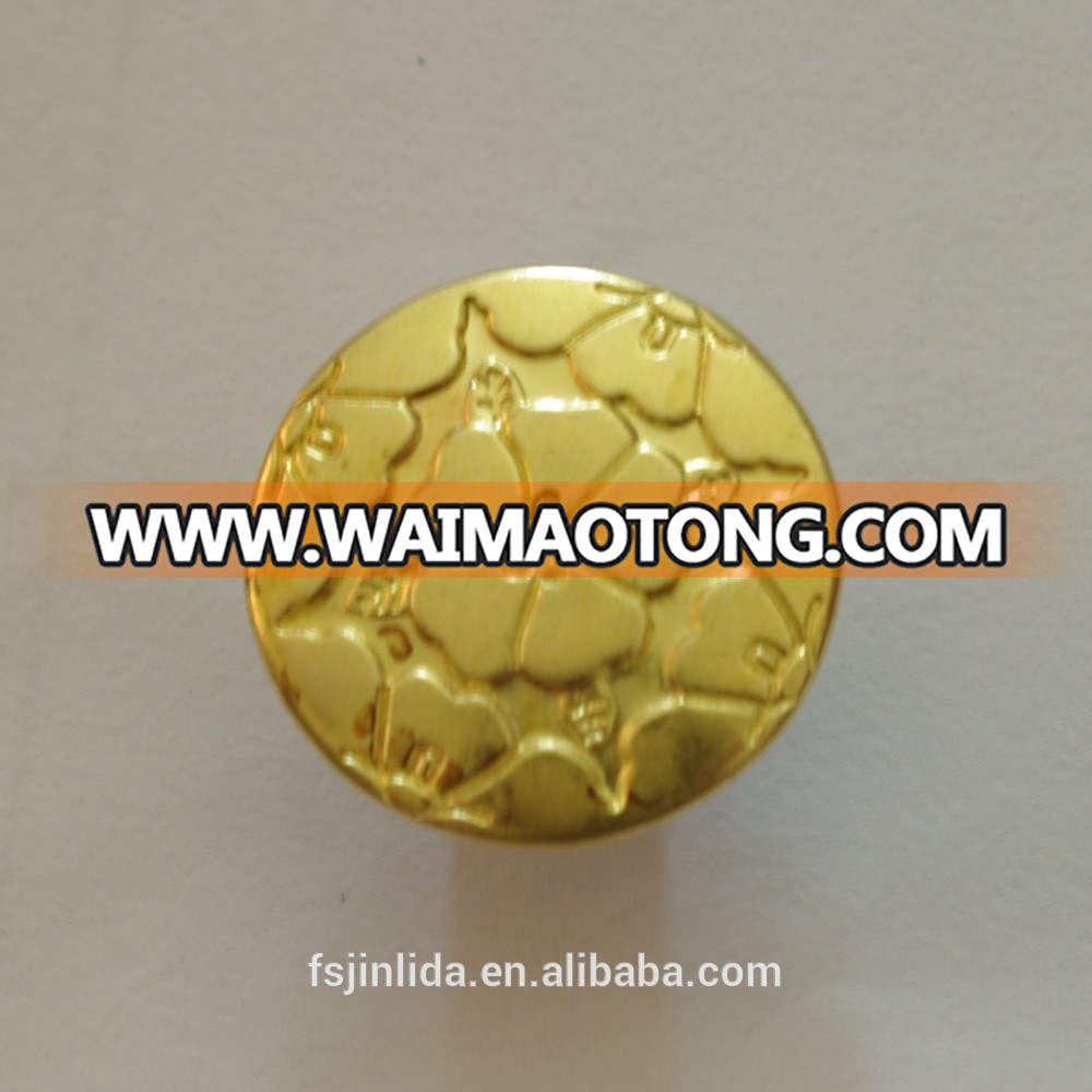 18mm metal 65 brass gold color jeans shank button for denim